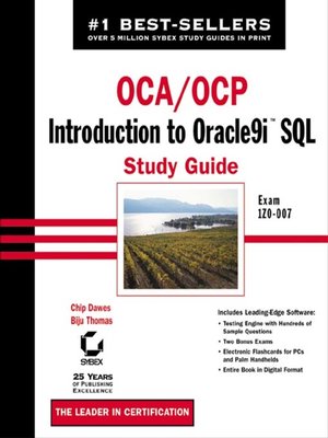 cover image of OCA/OCP: Introduction to Oracle9i<sup>TM</sup> SQL Study Guide